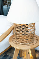 Woven Wicker Table Lamp