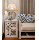 cWicker Cage Table Lamp