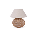 Wicker Globe Table Lamp