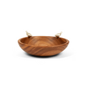 Wooden Bowl with birds