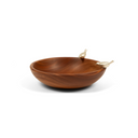 Wooden Bowl with birds